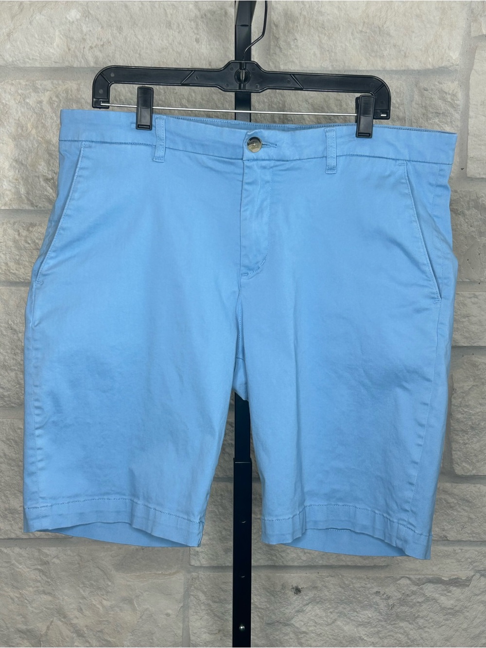Ben Sherman Light Blue Flat Front Chino Shorts